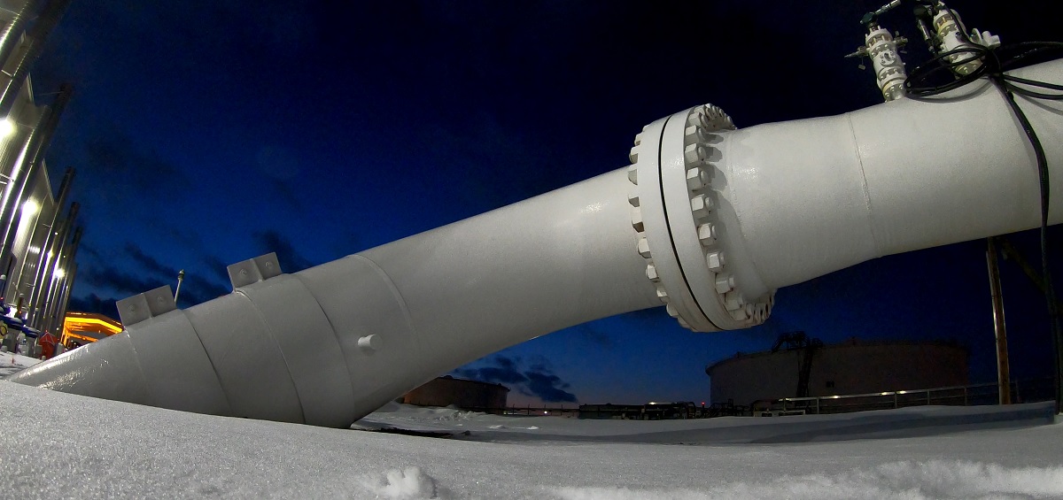 Energy pipeline in winter